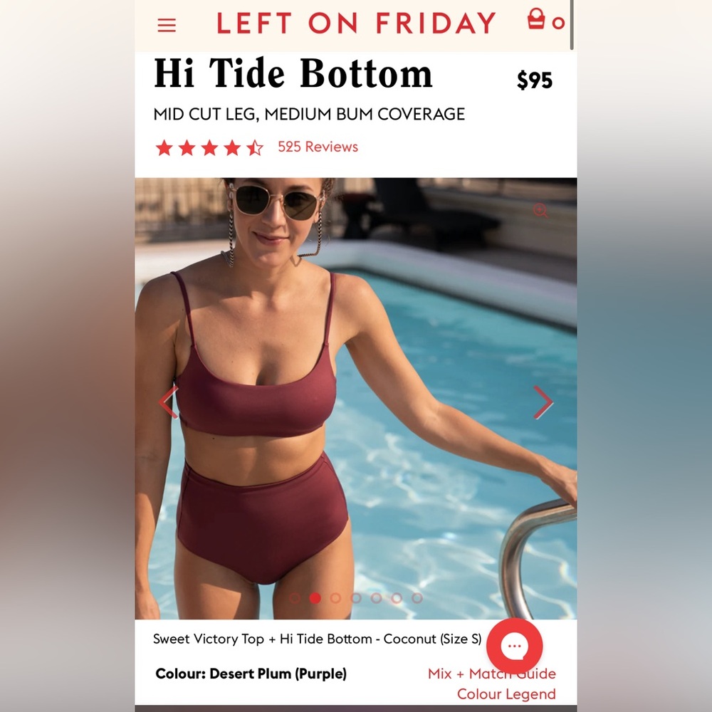 Hi Tide Bottom - Size M - Desert Plum (Purple) - NWT